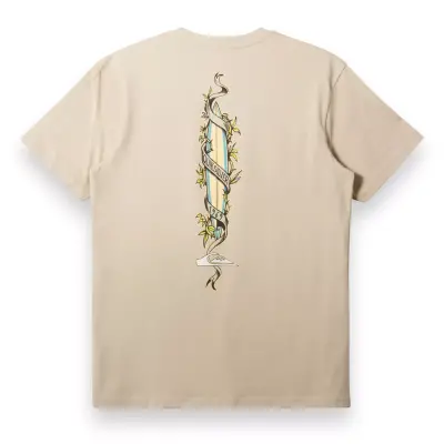 Quiksilver Aqyzt09563 Step Up Mor Bej Erkek T-Shirt - 5