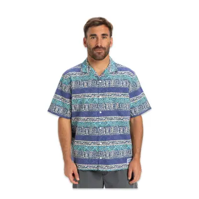 Quiksilver Eqywt04611 Global Heat Ss Gömlek Mavi Unisex Gömlek - 1