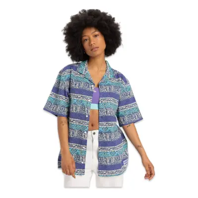 Quiksilver Eqywt04611 Global Heat Ss Gömlek Mavi Unisex Gömlek - 2