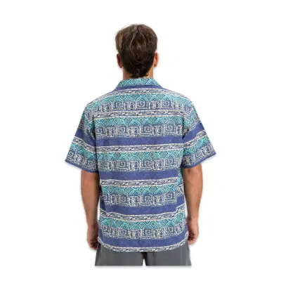 Quiksilver Eqywt04611 Global Heat Ss Gömlek Mavi Unisex Gömlek - 4