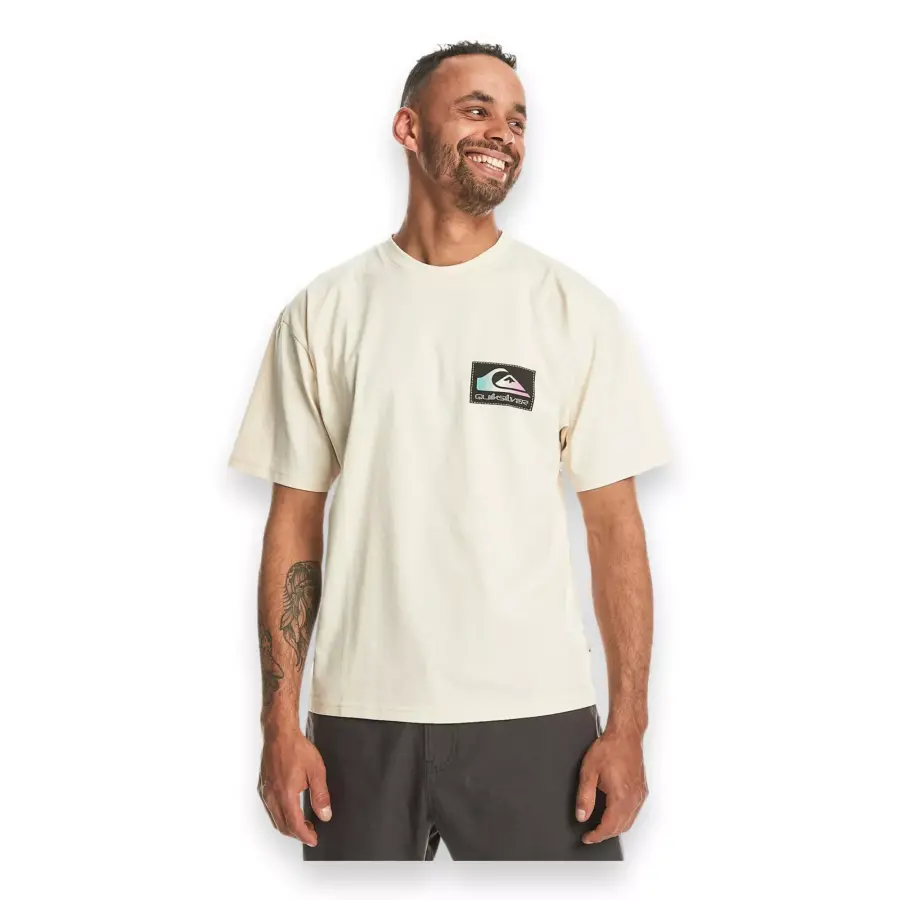 Quiksilver Eqyzt07605 Back Flash Ss Krem Erkek T-Shirt | Ayakkabı