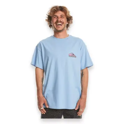 Quiksilver Eqyzt07654 Take Us Back Logo Açık Mavi Erkek T-Shirt 