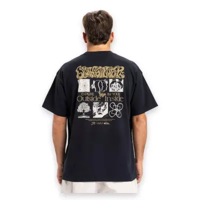 Quiksilver Eqyzt08032 Hw Outside Inside Ss Siyah Erkek T-Shirt - 3