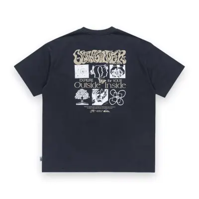 Quiksilver Eqyzt08032 Hw Outside Inside Ss Siyah Erkek T-Shirt - 5