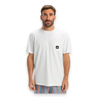 Quiksilver Eqyzt08035 Salt Water Pocket Ss Beyaz Erkek T-Shirt - 1