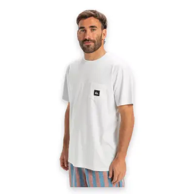 Quiksilver Eqyzt08035 Salt Water Pocket Ss Beyaz Erkek T-Shirt - 2
