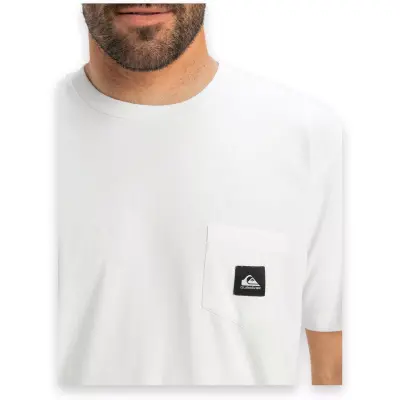 Quiksilver Eqyzt08035 Salt Water Pocket Ss Beyaz Erkek T-Shirt - 4
