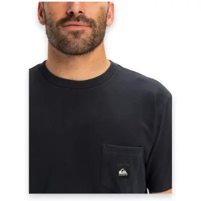 Quiksilver Eqyzt08035 Salt Water Pocket Ss Siyah Erkek T-Shirt - 4