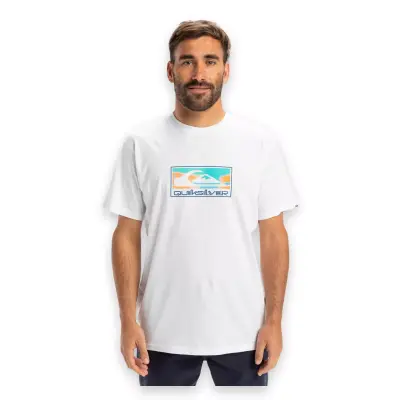 Quiksilver Eqyzt08045 Ev Gradient Box Ss Beyaz Erkek T-Shirt - 1
