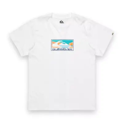 Quiksilver Eqyzt08045 Ev Gradient Box Ss Beyaz Erkek T-Shirt - 4