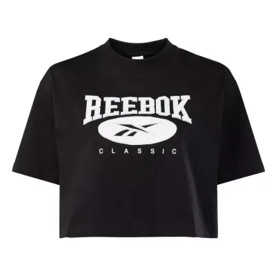 Reebok 100036314 Classics Big Logo Cropped Siyah Kadın T-Shirt - 5