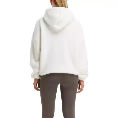 Reebok 100037751 Lux Cozy Plush Hoodie Ekru Kadın Sweatshirt - 2