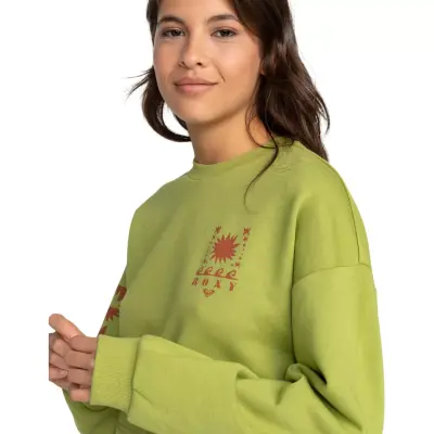 Roxy Erjft04759 Win The Game Sweat Yeşil Kadın Sweatshirt - 5