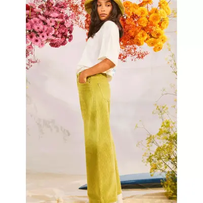 Roxy Erjnp03523 Ls Tekstil Pantolon Yeşil Kadın Pantolon - 5