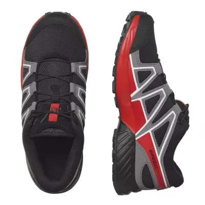 Salomon 404820 Speedcross J Siyah-Kırmızı Kadın Ayakkabı - 3