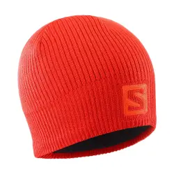 Salomon L3668500 Logo Beanie Kırmızı Unisex Şapka - 1