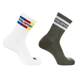 Salomon Lc1445400 365 Crew 2 Pack Çorap Çok Renkli Unisex Çorap 