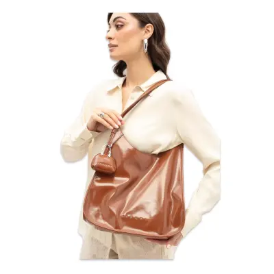 Sisley Sly_380 28X24X13 Yavrulu Kol Camel Kadın Çanta 