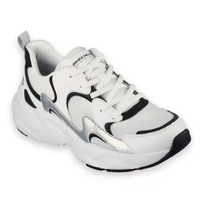 Skechers 117364Z Beyaz-Siyah Kadın Spor Ayakkabı - 1