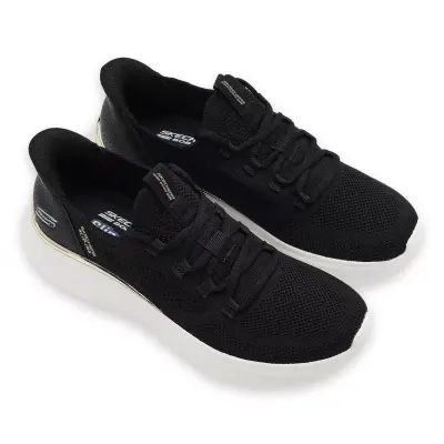 Skechers 117617 Bobs B Love-True Delight Slip-Ins Vegan Günlük Siyah Kadın Spor Ayakkabı 