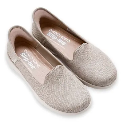 Skechers 138182 On The Go Flex Clover Slip-Ins Yürüyüş Bej Kadın Spor Ayakkabı 