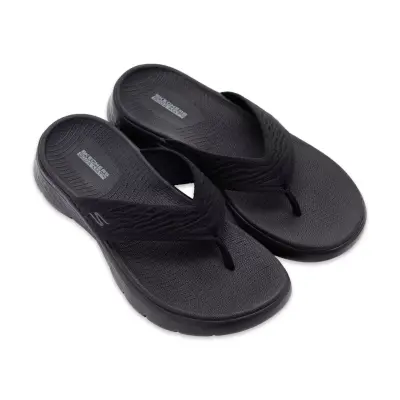 Skechers 141404 Go Walk Flex Sandal Splendor Parmak Arası Siyah Kadın Terlik - 3