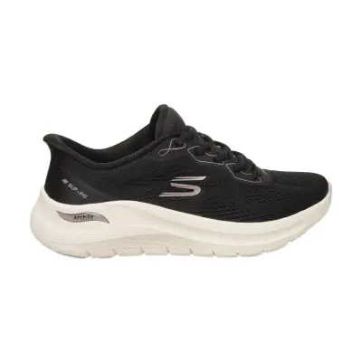 Skechers 150338 Arch Fit 2.0 Bold Motion Slip Ins Vegan Siyah Kadın Spor Ayakkabı - 6