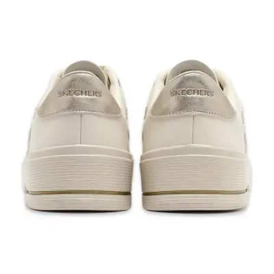 Skechers 185170 Hiland Quite Chic Memory Foam Sneakers Bej Kadın Spor Ayakkabı - 4