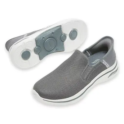 Skechers 216600 Go Walk Arch Fit 2.0 Hands Free 2 Slip-Ins Füme Erkek Spor Ayakkabı - 5