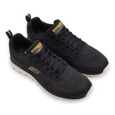 Skechers 232758Tk Track-Leshur Air Cooled Memory Foam Siyah Erkek Spor Ayakkabı 