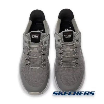 Skechers 233244 D'lux Walker 3.0 Slip-Ins Günlük Gri Erkek Spor Ayakkabı - 3
