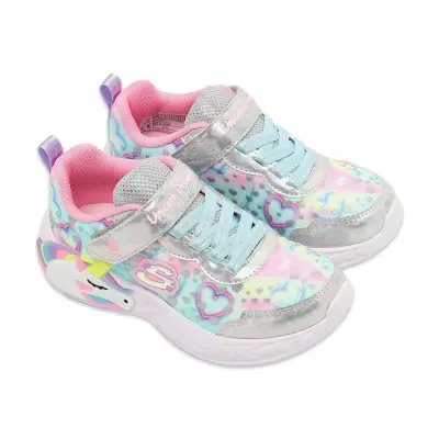 Skechers 303063 Unicorn Dreams Heart Sparkles Işikli Gümüş Kız Çocuk Spor Ayakkabı - 3
