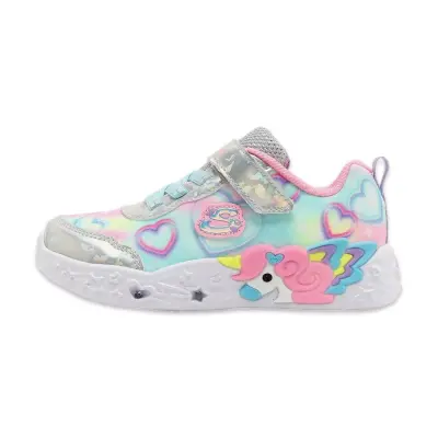 Skechers 303064 N Unicorn Charmer Lil Heart Sparkles Işikli Gümüş Kız Çocuk Spor Ayakkabı - 1
