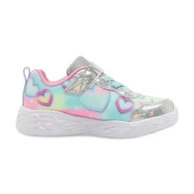 Skechers 303064 N Unicorn Charmer Lil Heart Sparkles Işikli Gümüş Kız Çocuk Spor Ayakkabı - Skechers (1)