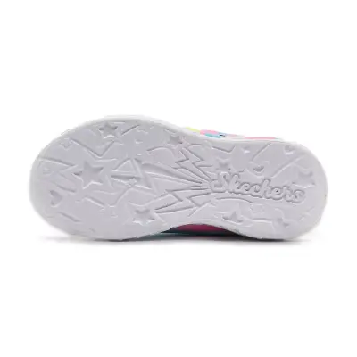 Skechers 303064 N Unicorn Charmer Lil Heart Sparkles Işikli Gümüş Kız Çocuk Spor Ayakkabı - 5