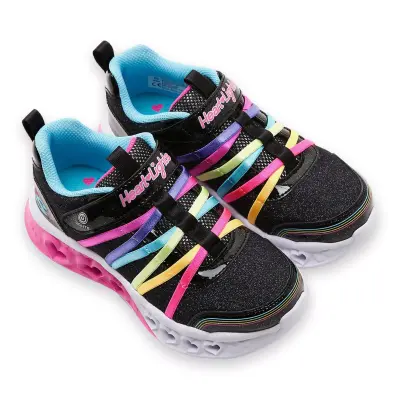 Skechers 303252 L Flutter Heart Lights Rainbow Bestie Günlük Çok Renkli Kız Çocuk Spor Aya 