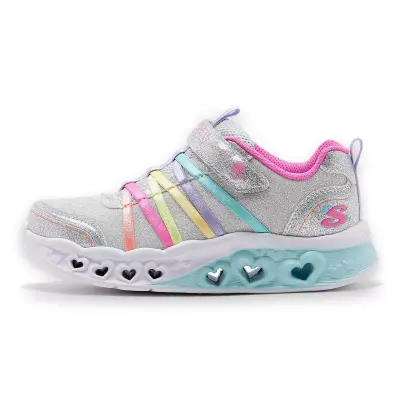 Skechers 303252 L Flutter Heart Lights Rainbow Bestie Günlük Gümüş Kız Çocuk Spor Ayakkabı - 2