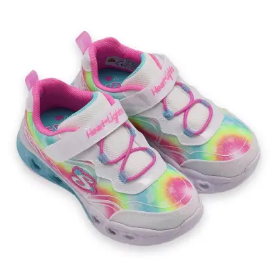 Skechers 303253 N Flutter Heart Lights Groovy Swirl Günlük Beyaz Kız Çocuk Spor Ayakkabı - 1