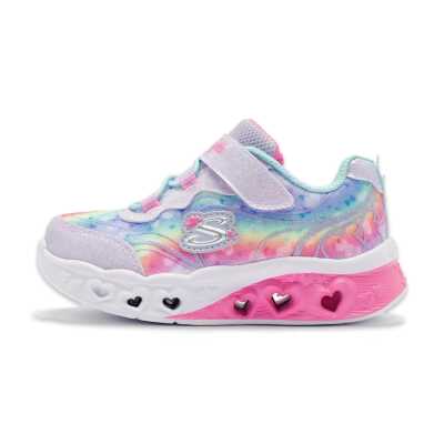 Skechers 303253 N Flutter Heart Lights Groovy Swirl Günlük Mor Kız Çocuk Spor Ayakkabı - Skechers