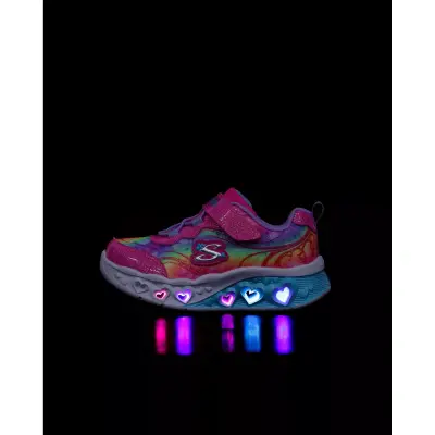 Skechers 303253 N Flutter Heart Lights Groovy Swirl Günlük Pembe Kız Çocuk Spor Ayakkabı - 3