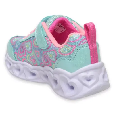 Skechers 303257L Heart Lights Boogie Love Günlük Açık Yeşil Kız Çocuk Spor Ayakkabı - 4