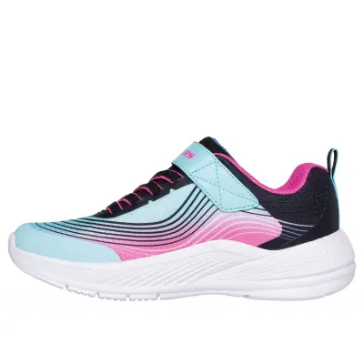 Skechers 303575L Microspec Siyah-Mavi Kız Çocuk Spor Ayakkabı - 4