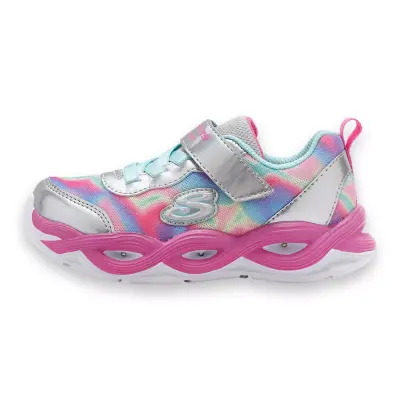 Skechers 303716-B Twisty Glow Gümüş Kız Çocuk Spor Ayakkabı - 2