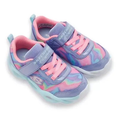 Skechers 303716-B Twisty Glow Lila Kız Çocuk Spor Ayakkabı - 1