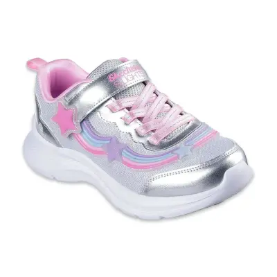 Skechers 303724L S Lights Jumpsters 2.0 Starry Tempo Gümüş Kız Çocuk Spor Ayakkabı - 4