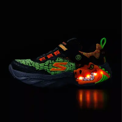 Skechers 400615 DinoLights Işikli Siyah Erkek Çocuk Spor Ayakkabı - 3