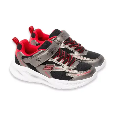 Skechers 401497N Skechers Meteor-Lights Siyah-Kırmızı Kız Çocuk Spor Ayakkabı - 2
