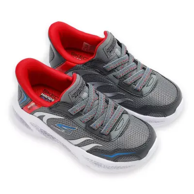 Skechers 403848L Slip-Ins Meteor-Lights Brisk-Beams Gri Çocuk Spor Ayakkabı 