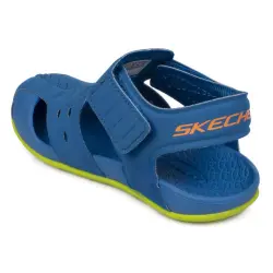 Skechers 92330 N Side Wave Mavi Erkek Çocuk Sandalet - 4