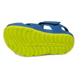 Skechers 92330 N Side Wave Mavi Erkek Çocuk Sandalet - 5